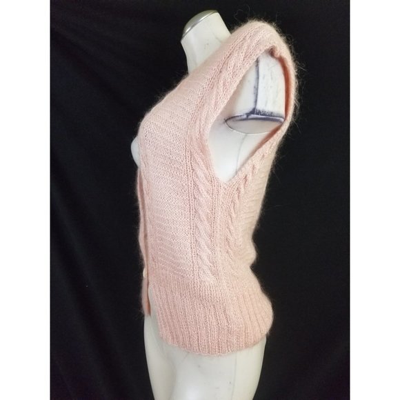 💵3/$20 Vintage Linda Allard PS Pink Mohair Vest - Picture 3 of 7
